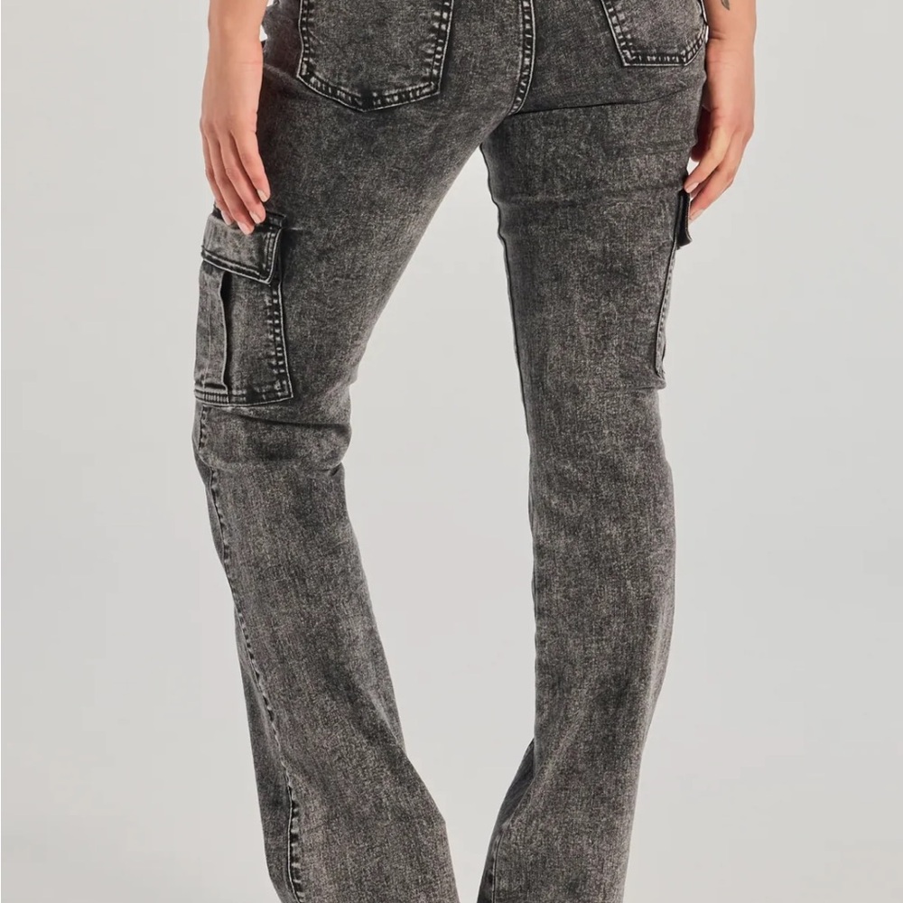 Windsor High Rise acid washed Cargo Jeans medium - Picture 8 of 10